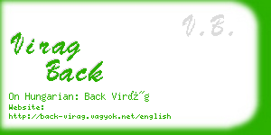 virag back business card